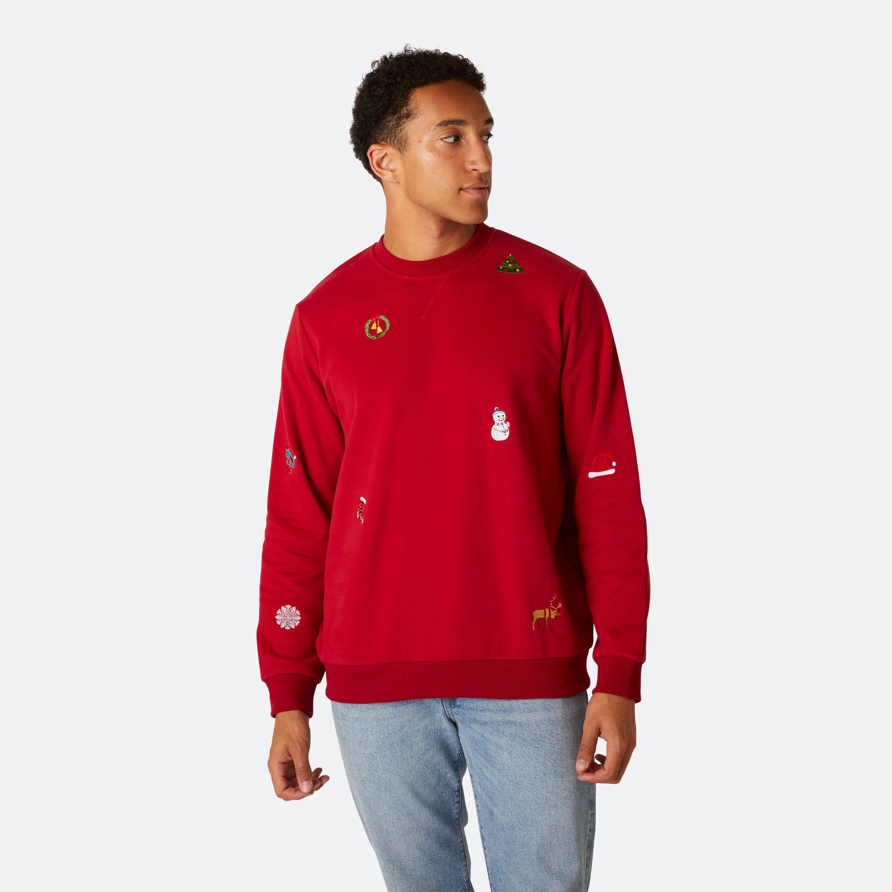 Produktbild von Weihnachtsoutfit Familie Weihnachtspullover Herren Lustige Weihnachten Rentier Pulli Ugly Christmas Sweater Damen