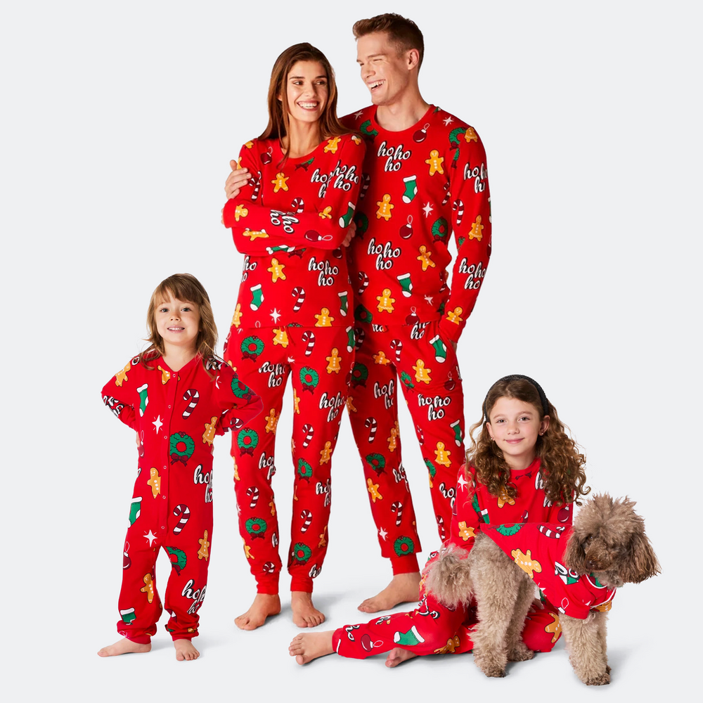 Roter Hohoho Weihnachtspyjama Familie