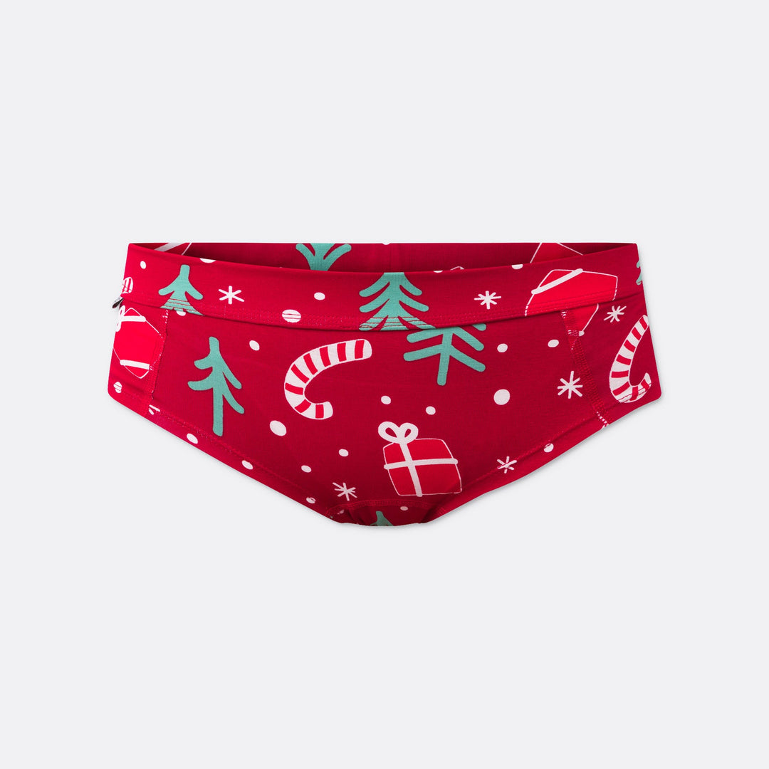 Rotes Weihnachtsmuster Hipsters