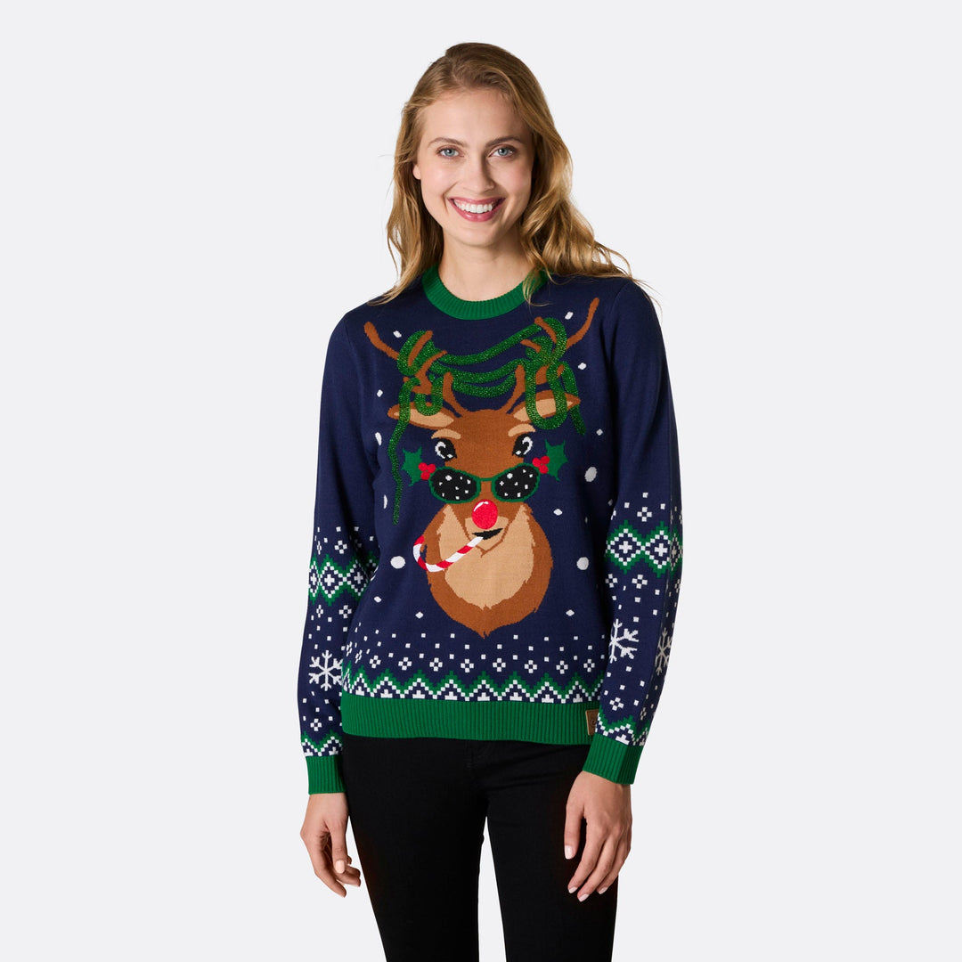 Rudolf Weihnachtspullover Damen