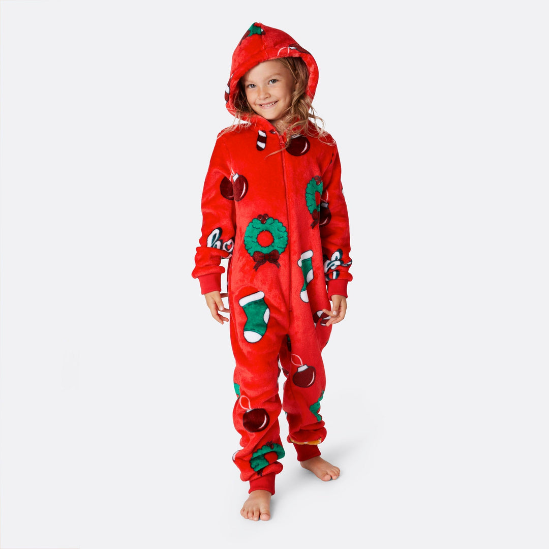 Roter Hohoho Onesie Kinder