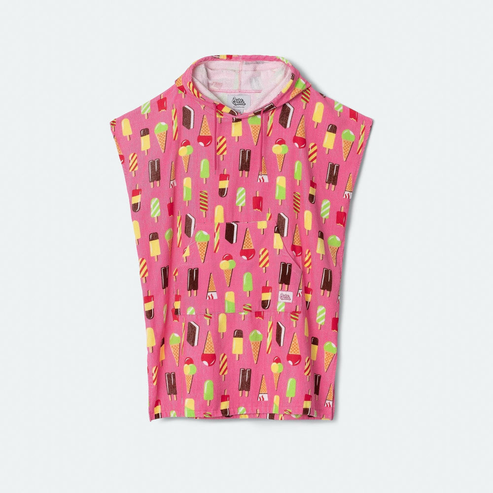 Pinke Eiscreme Badeponcho