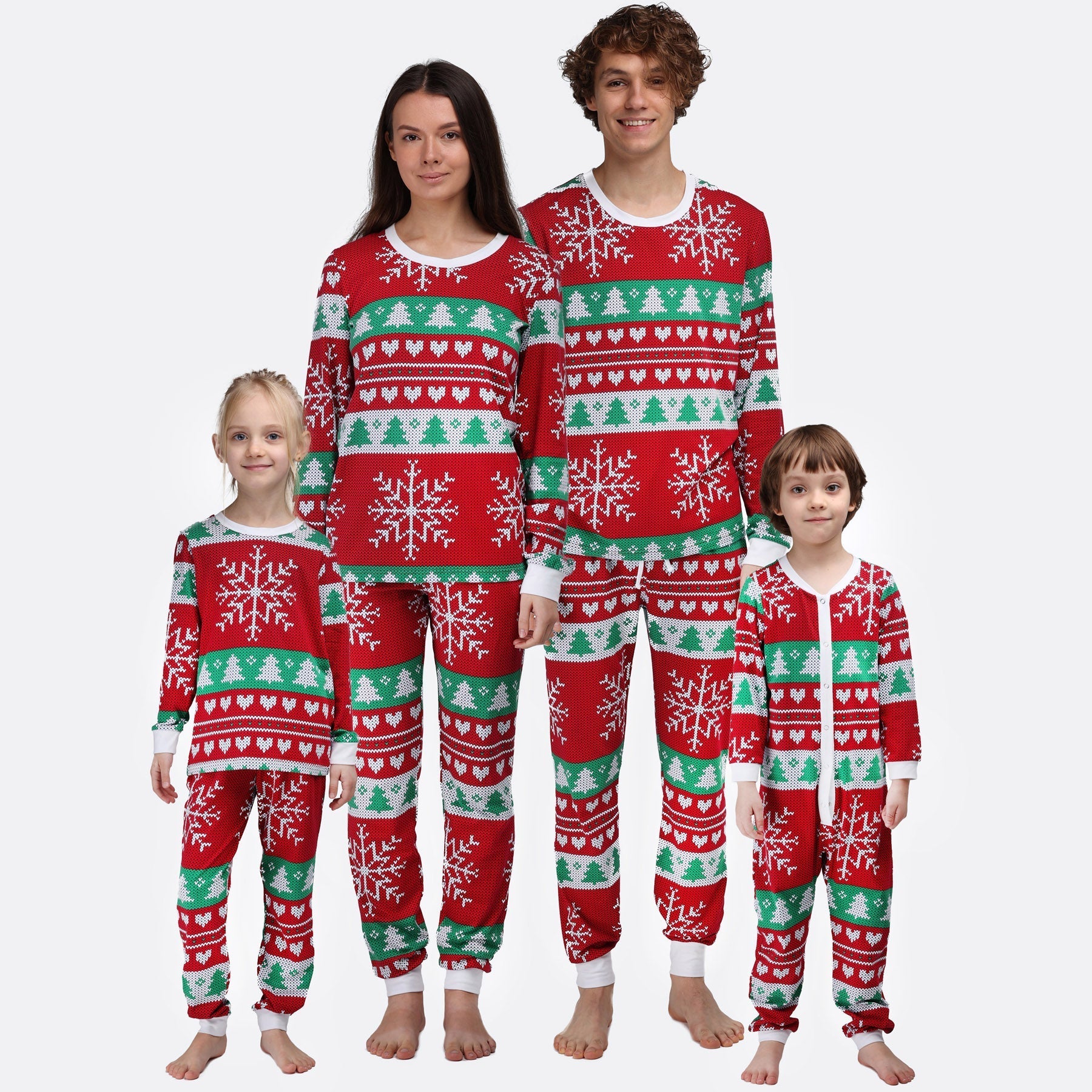 weihnachts pyjama für die ganze familie