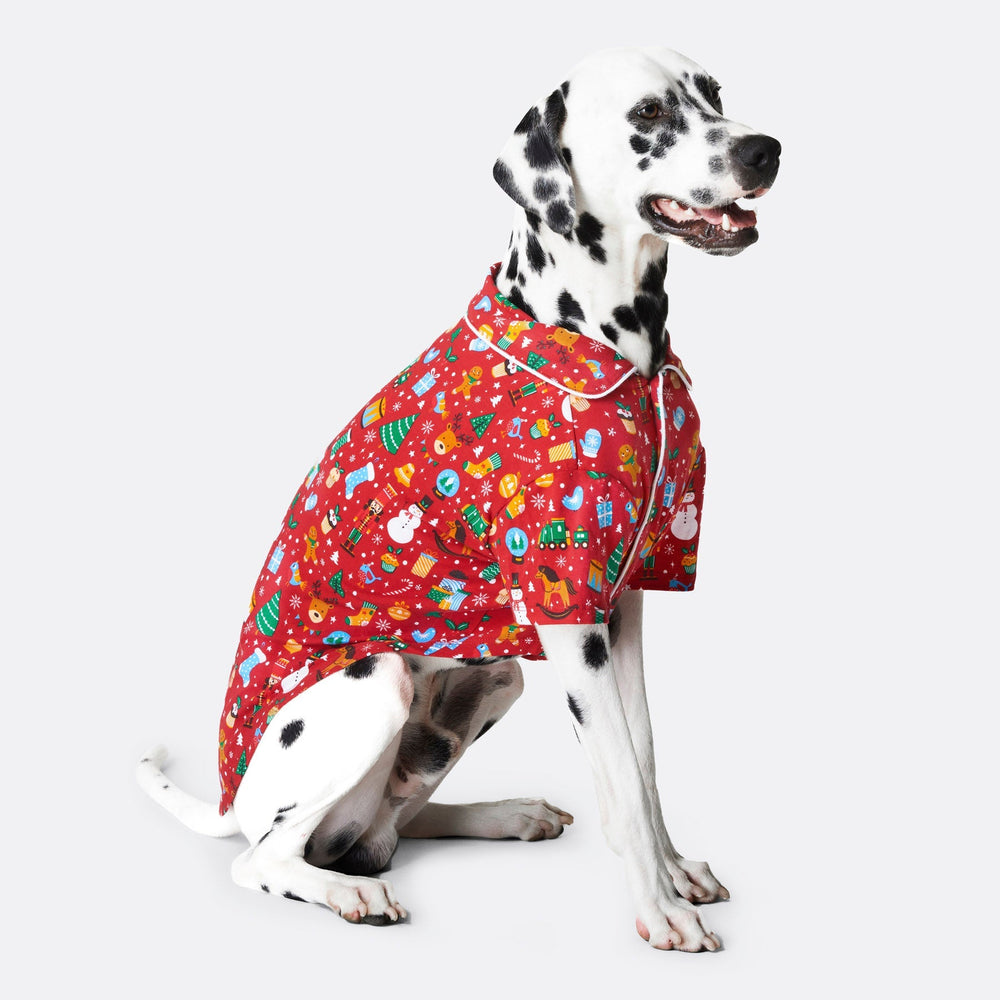 Roter Weihnachtstraum Weihnachtspyjama für Hunde