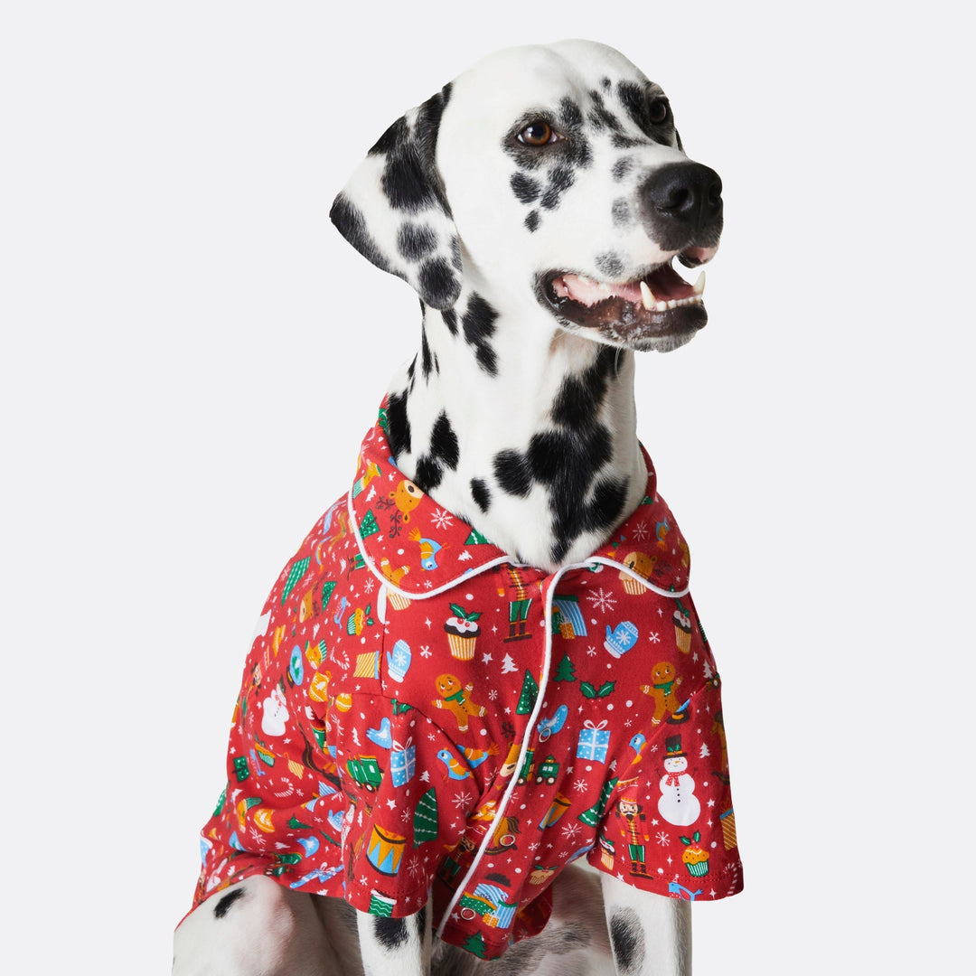 Roter Weihnachtstraum Weihnachtspyjama für Hunde