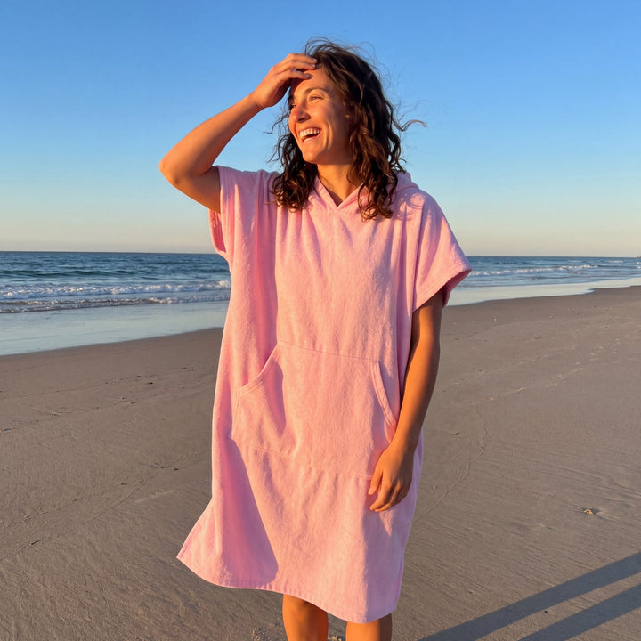 Kaugummi-Pinker Badeponcho