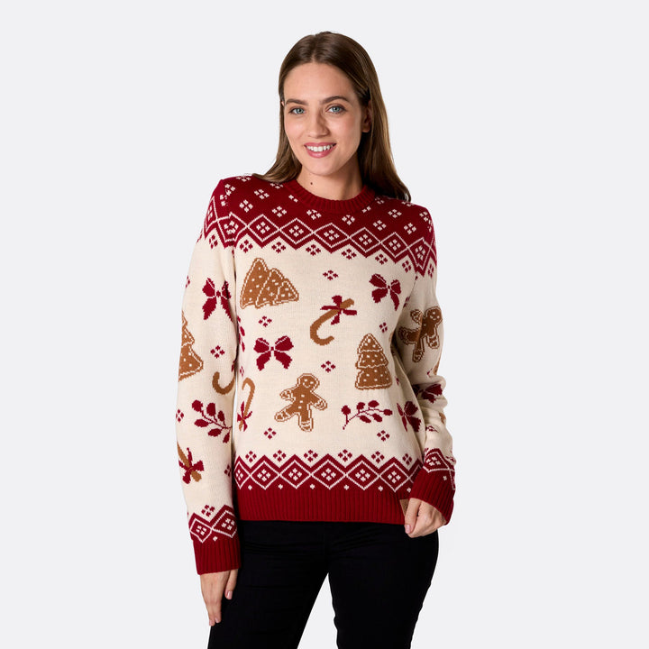 Lebkuchen Weihnachtspullover Damen