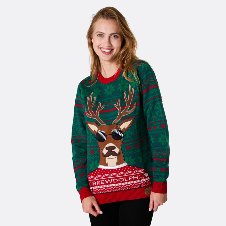 Brewdolph Weihnachtspullover Damen