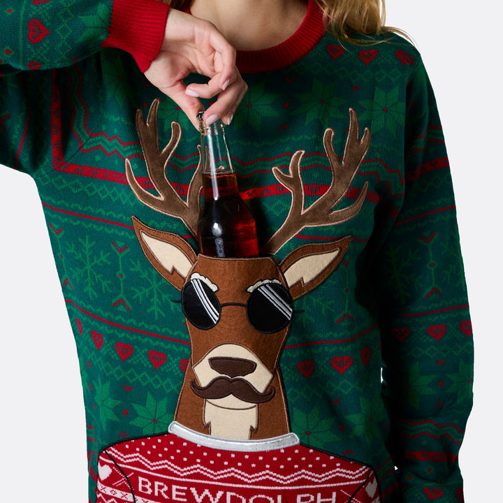 Brewdolph Weihnachtspullover Damen