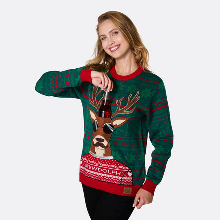 Brewdolph Weihnachtspullover Damen