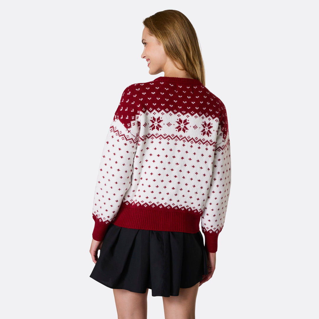 Roter Weihnachts-Cardigan Damen