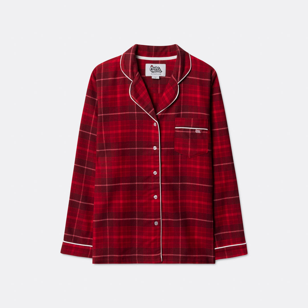 Roter Flanell Weihnachtspyjama Kinder