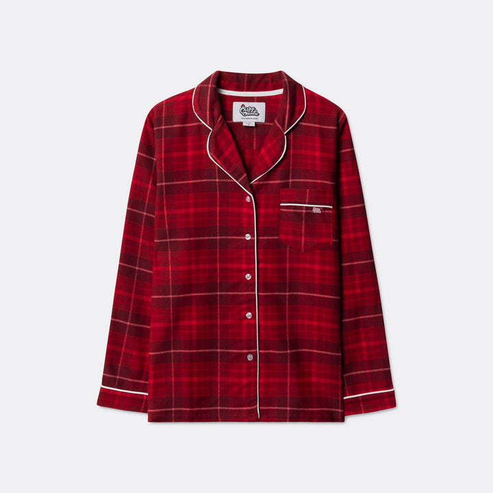 Roter Flanell Weihnachtspyjama Kinder