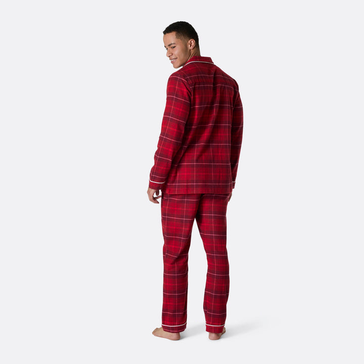 Roter Flanell Weihnachtspyjama Herren