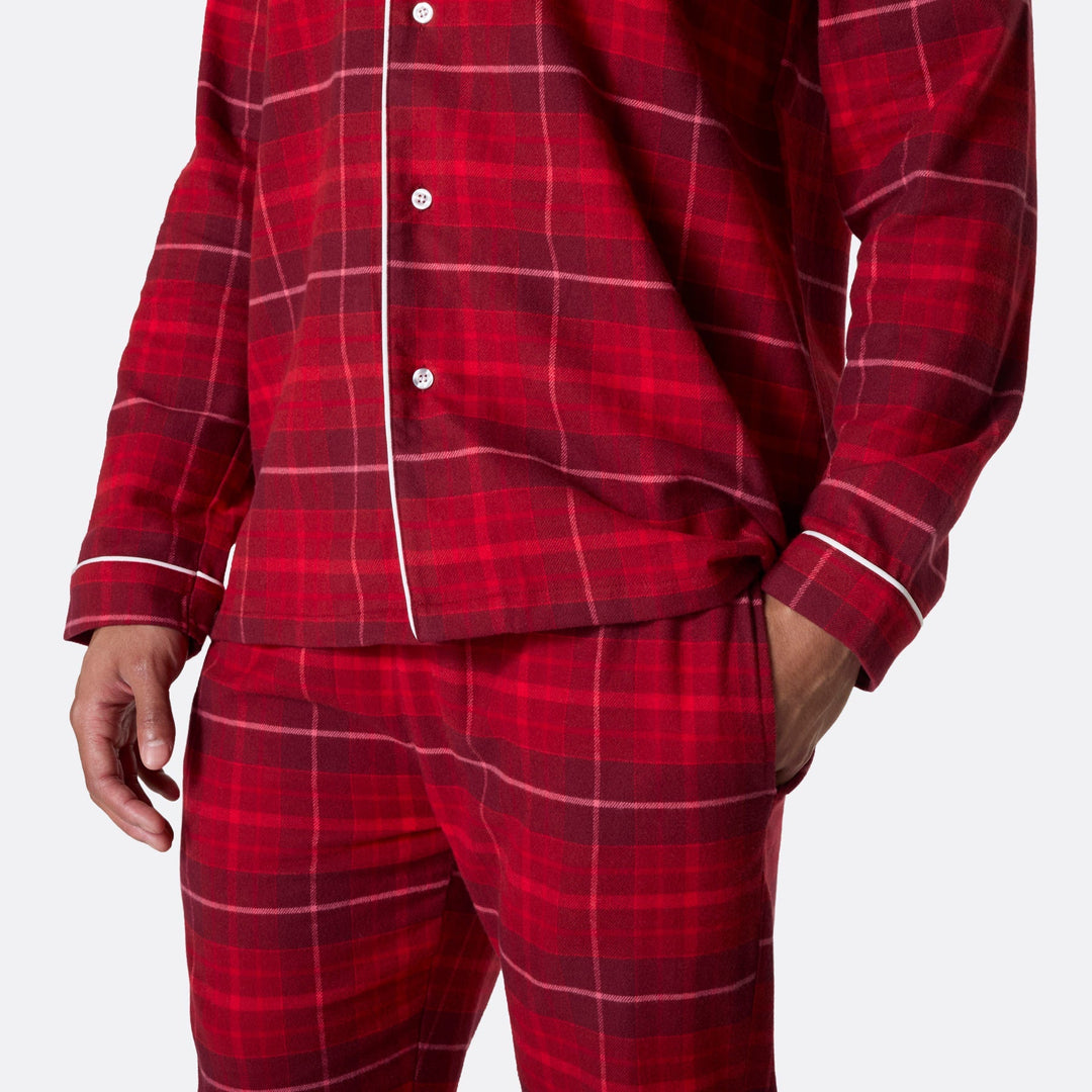 Roter Flanell Weihnachtspyjama Familie