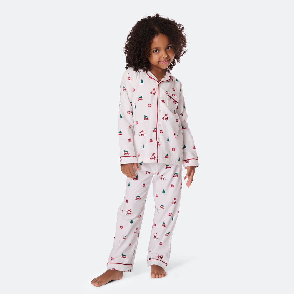 Mistelzweig Flanell Weihnachtspyjama Kinder