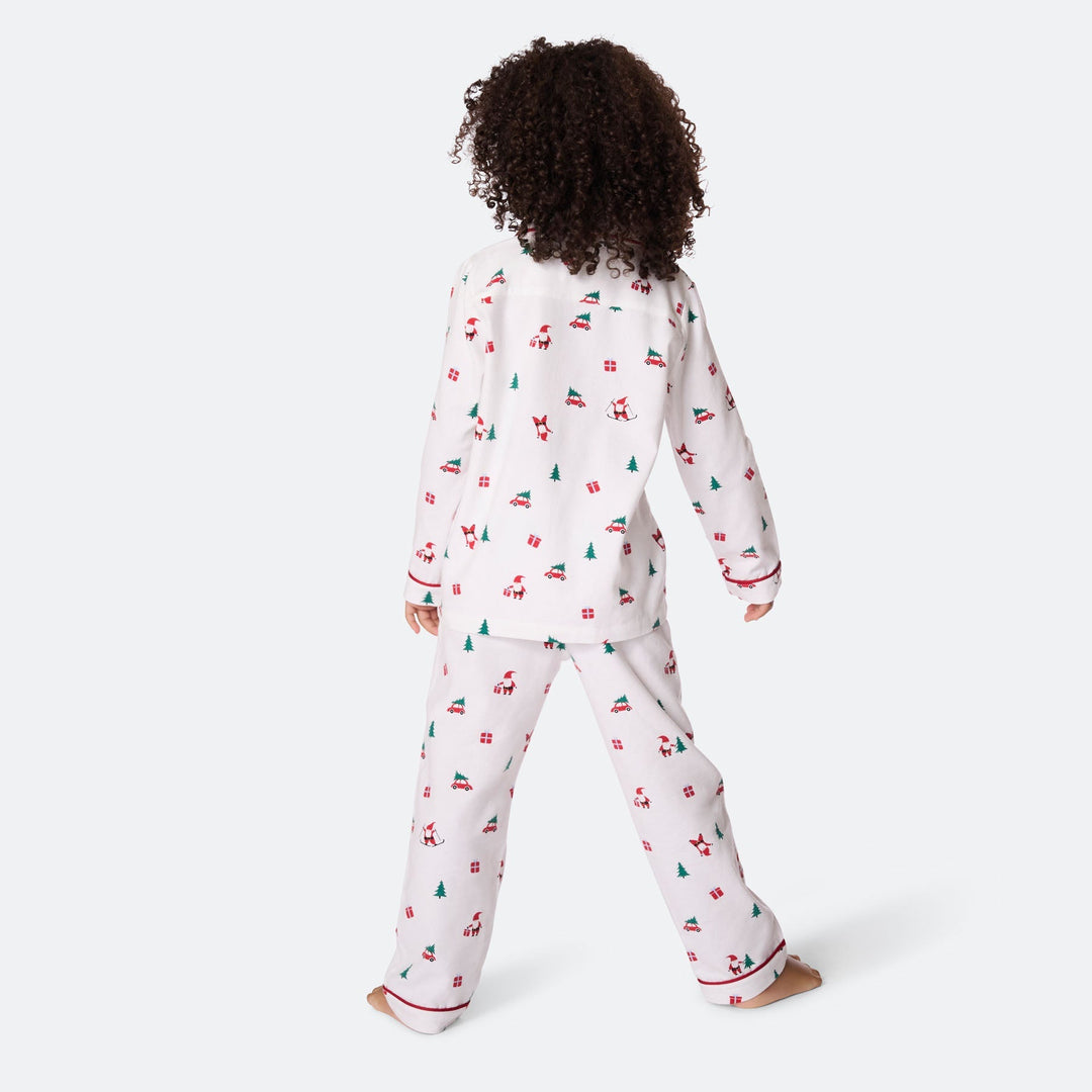 Mistelzweig Flanell Weihnachtspyjama Kinder