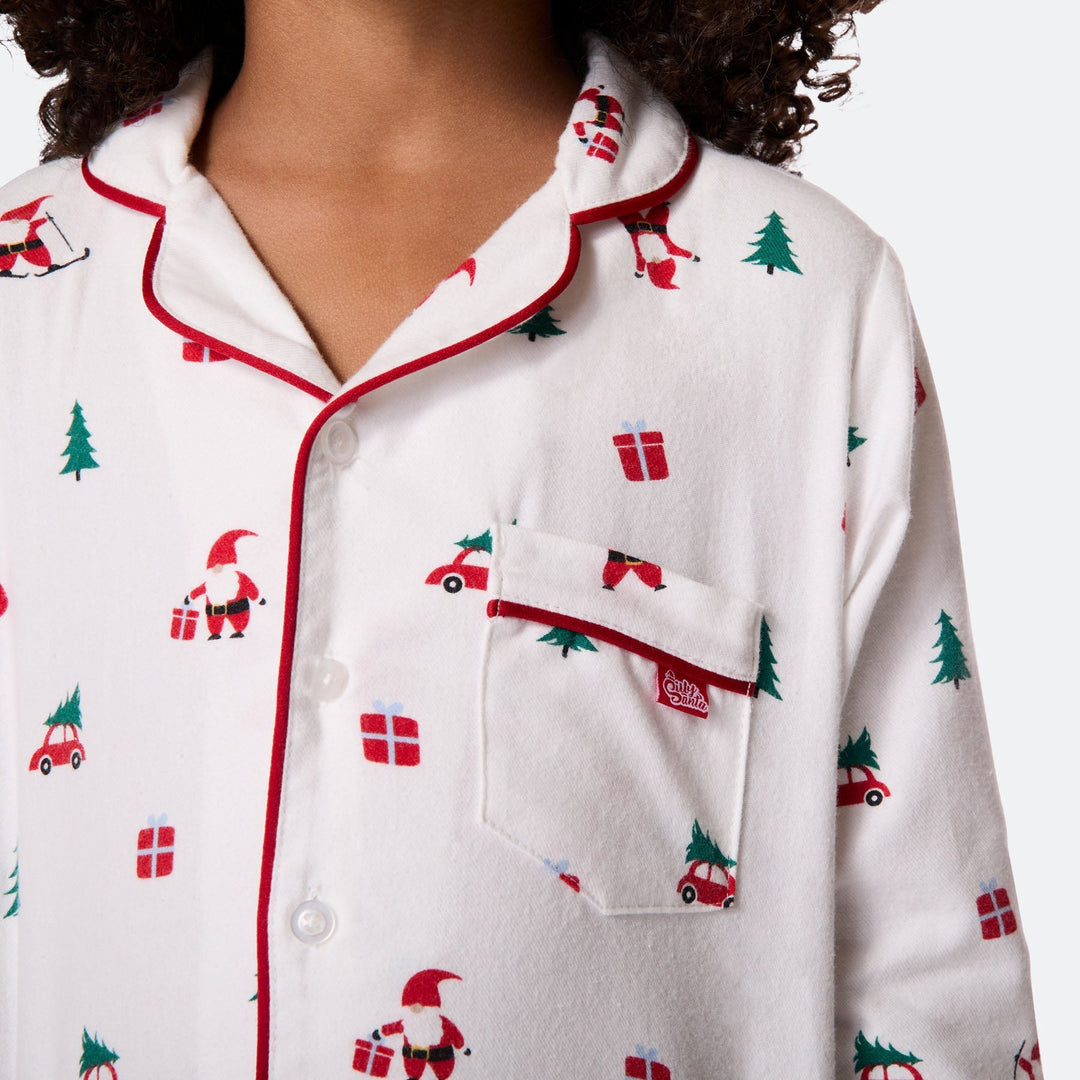 Mistelzweig Flanell Weihnachtspyjama Kinder