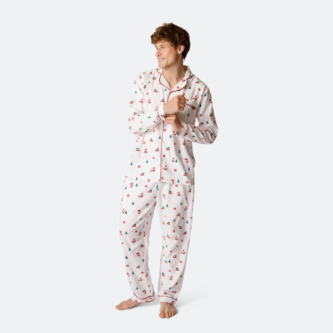 Mistelzweig Flanell Weihnachtspyjama Herren