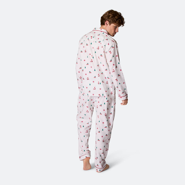 Mistelzweig Flanell Weihnachtspyjama Herren