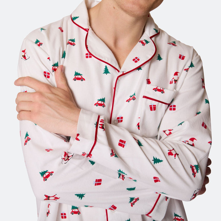Mistelzweig Flanell Weihnachtspyjama Herren