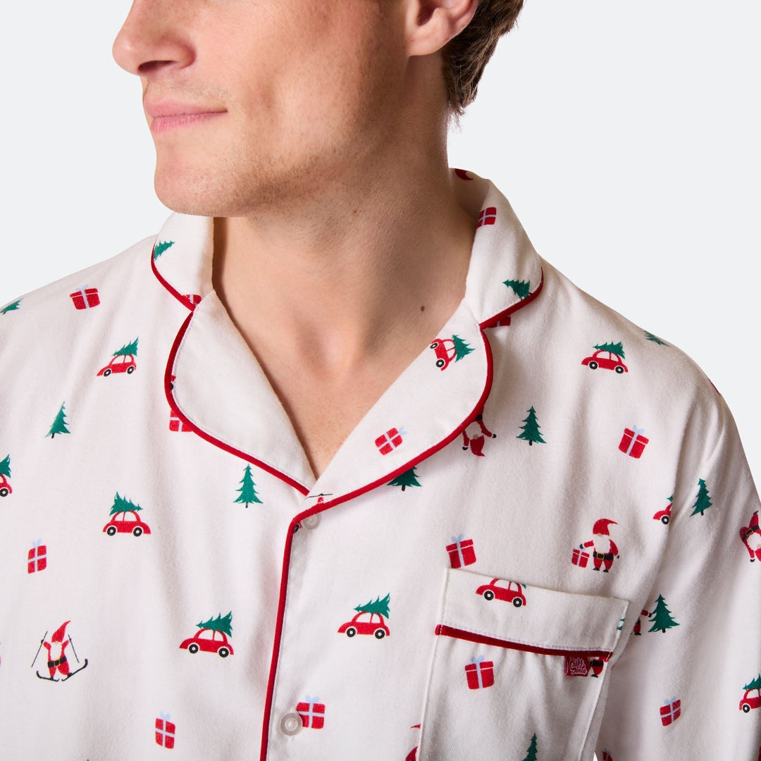 Mistelzweig Flanell Weihnachtspyjama Herren