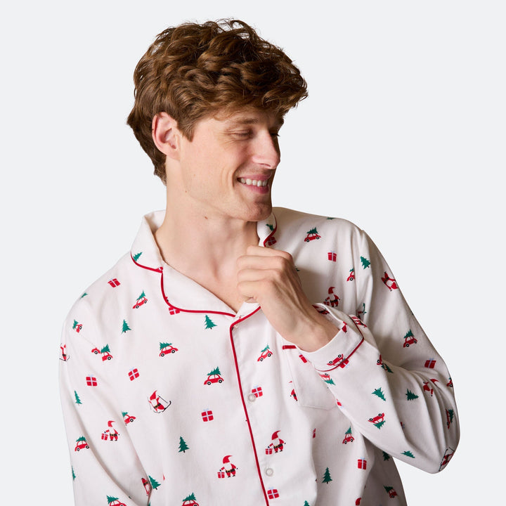 Mistelzweig Flanell Weihnachtspyjama Herren