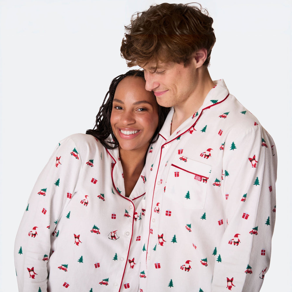 Mistelzweig Flanell Weihnachtspyjama Herren