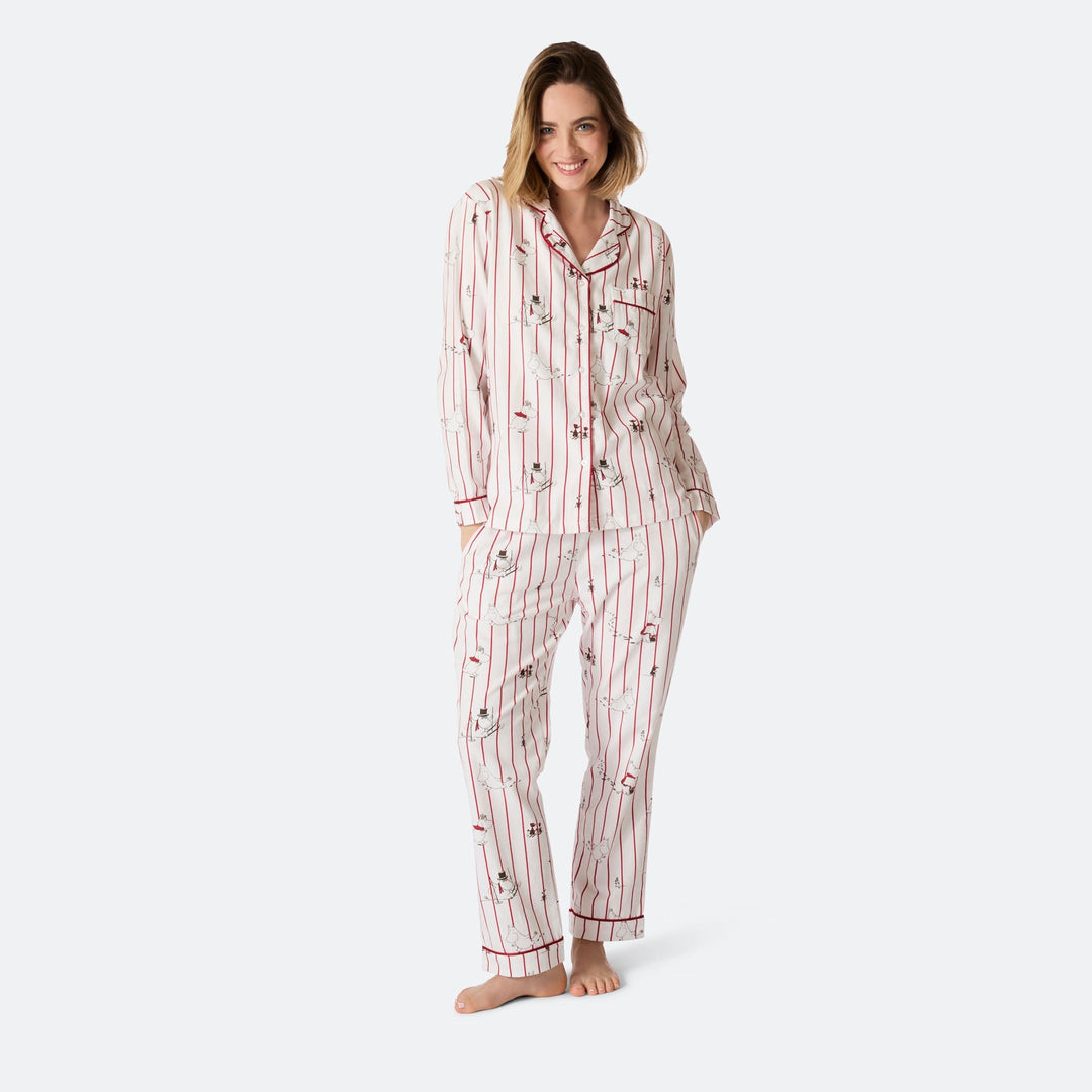 Mumins Flanell Weihnachtspyjama Damen