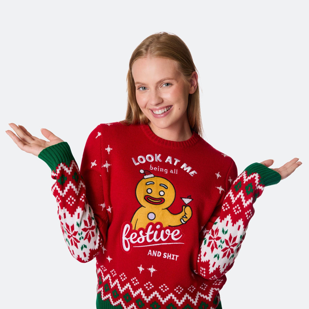 Festive Weihnachtspullover Damen