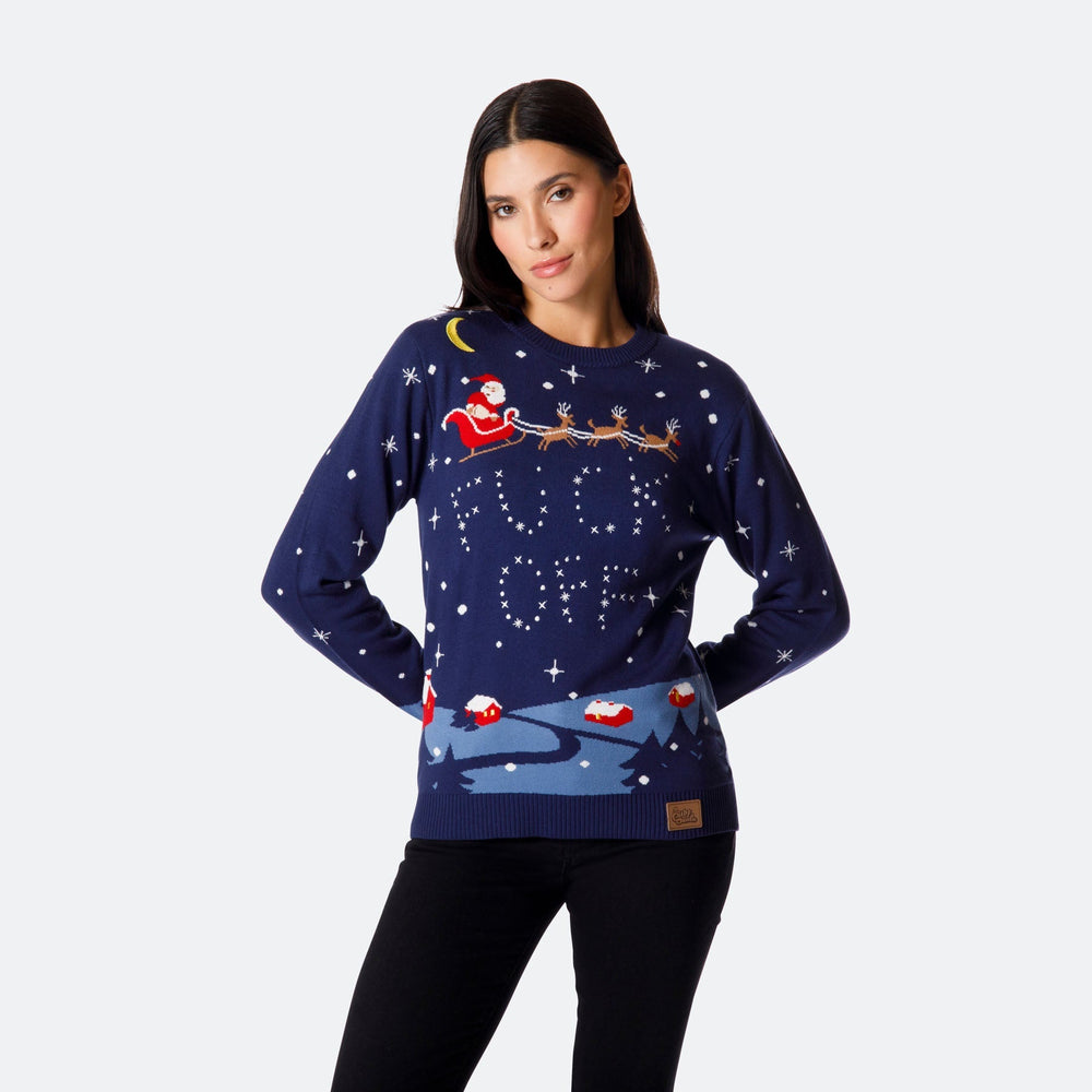 Fuck Off Weihnachtspullover Damen