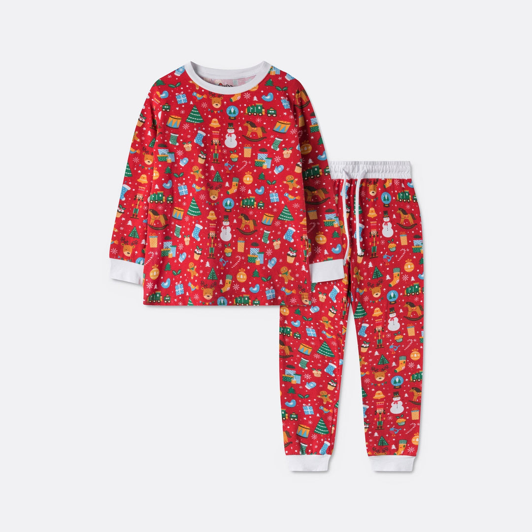Roter Weihnachtstraum Weihnachtspyjama für die ganze Familie