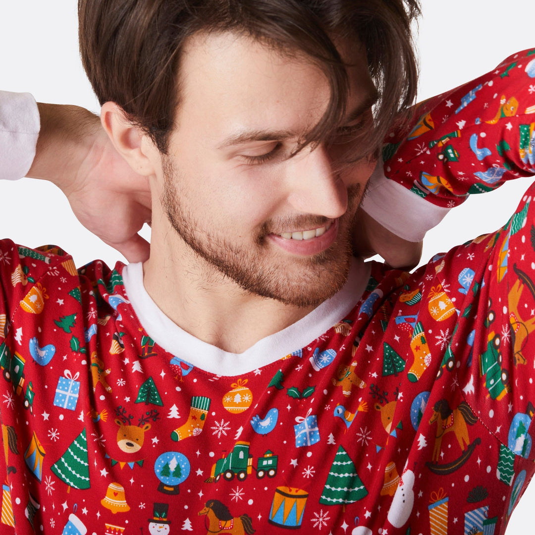 Roter Weihnachtstraum Weihnachtspyjama für die ganze Familie