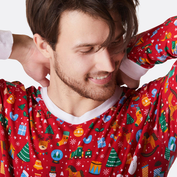 Roter Weihnachtstraum Weihnachtspyjama für die ganze Familie