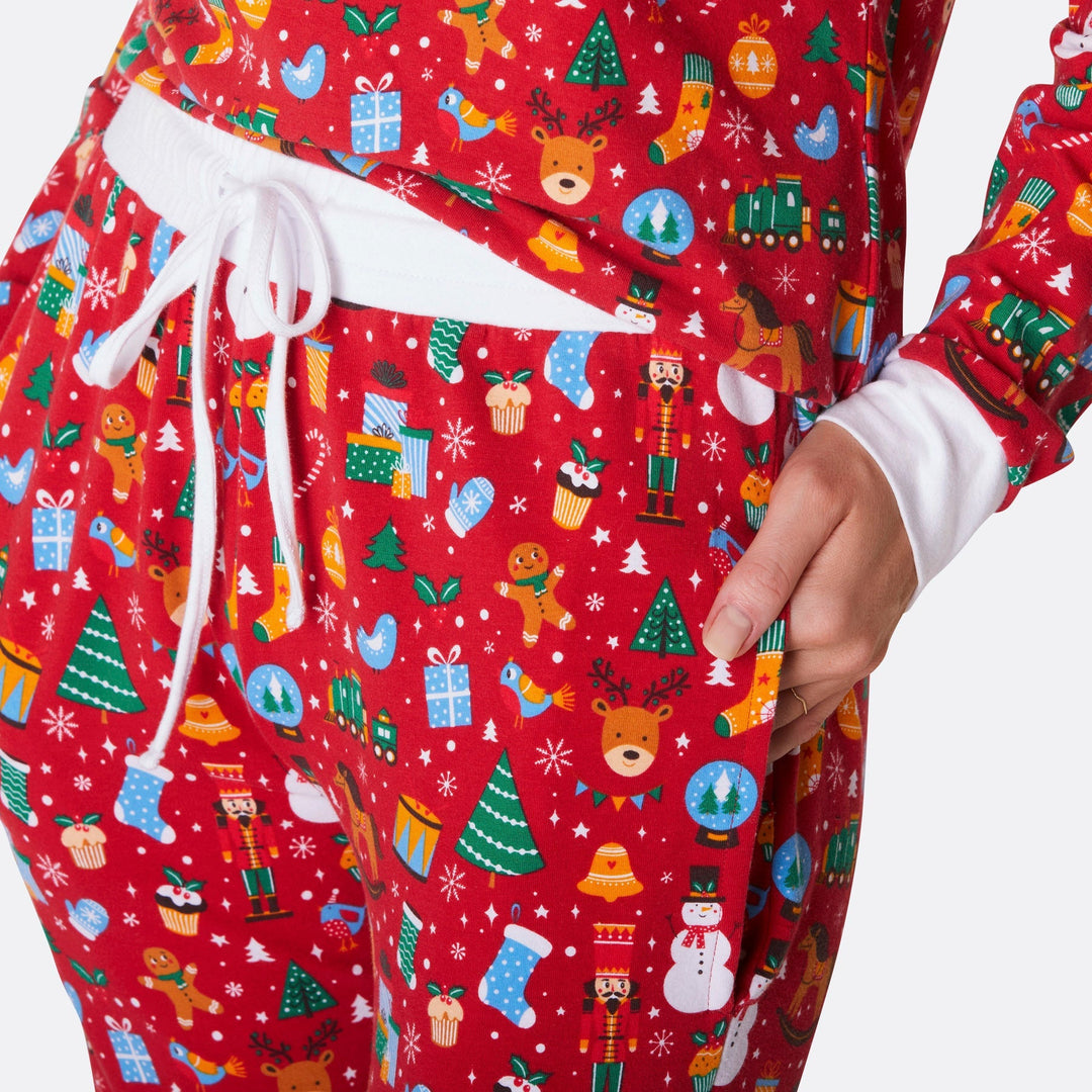Roter Weihnachtstraum Weihnachtspyjama für die ganze Familie