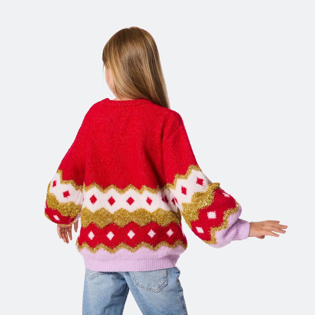 Hohoho Oversized Weihnachtspullover Kinder