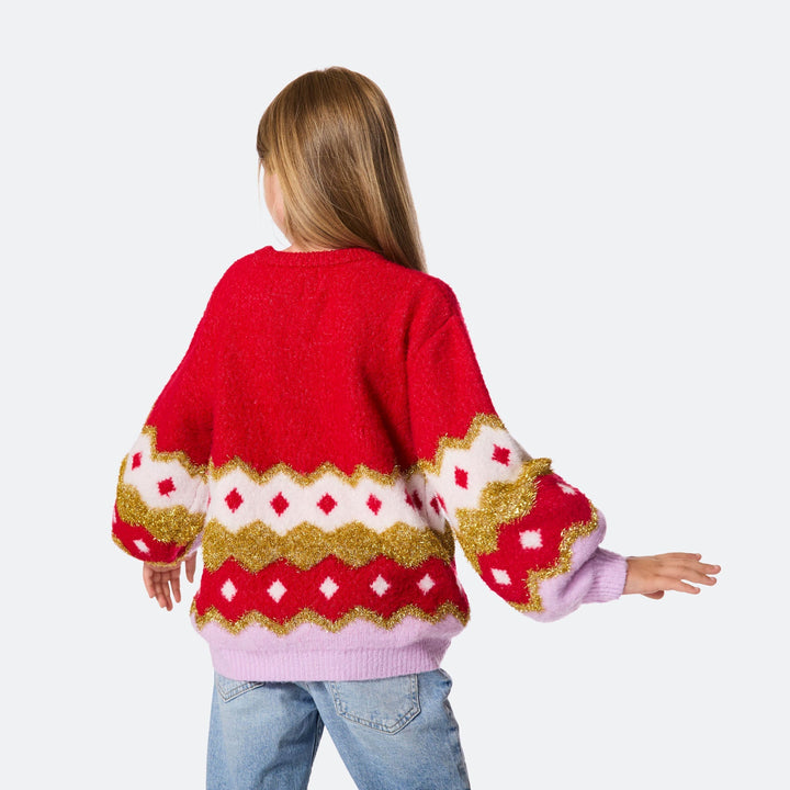 Hohoho Oversized Weihnachtspullover Kinder