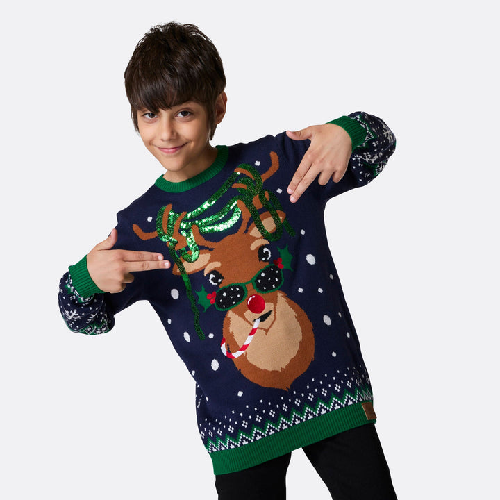 Rudolf Weihnachtspullover Kinder