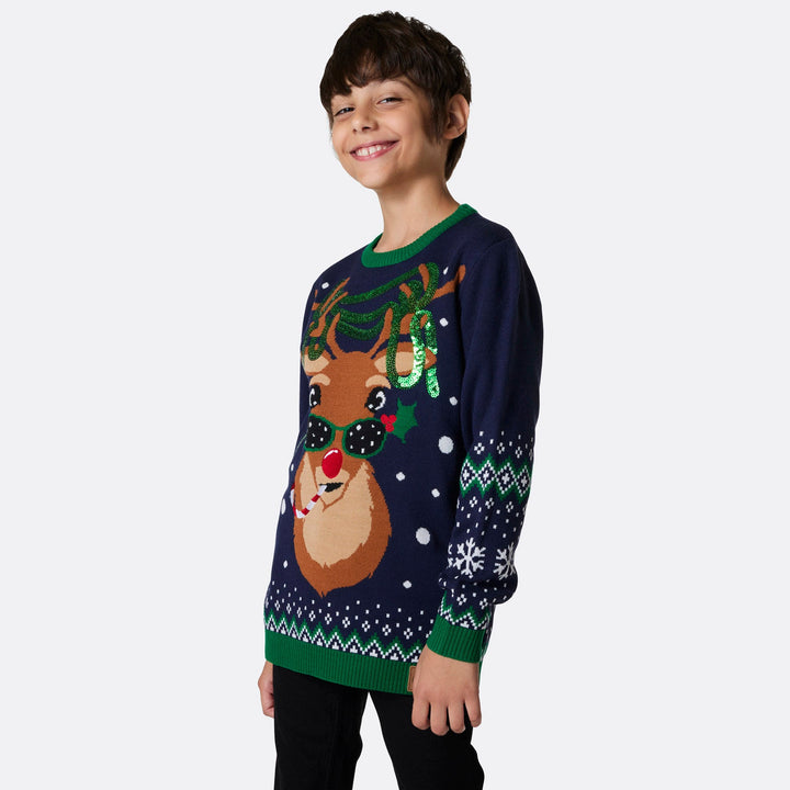 Rudolf Weihnachtspullover Kinder