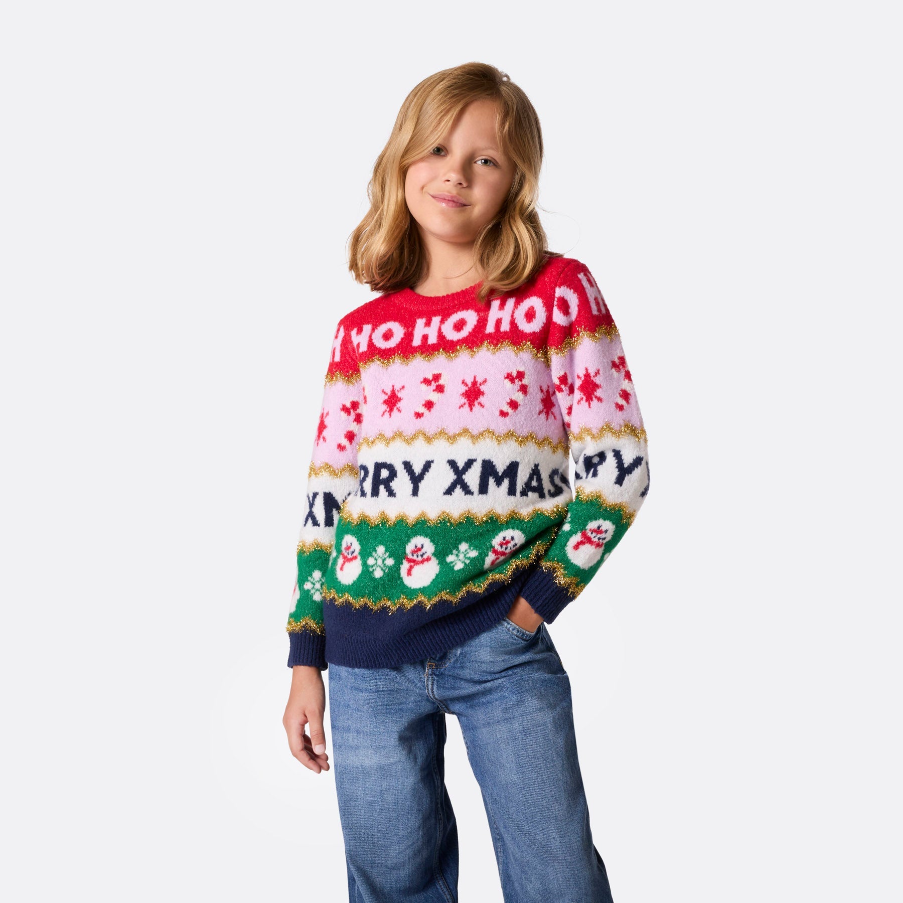 Weihnachtspullover Für Kinder Gr. 104 – Lustige Motive | Weicher Baumwollmix | Perfekt Für Weihnachtsmarkt & Familienfeier | Festlicher Style