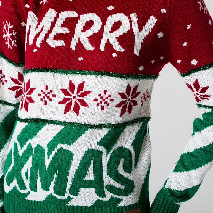 Merry Xmas Weihnachtspullover Damen