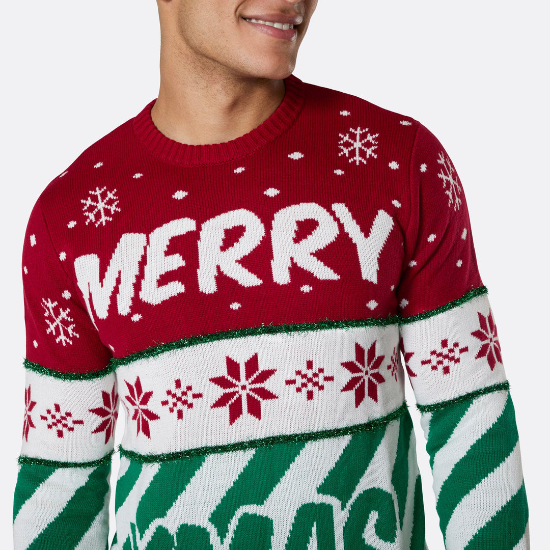 Merry Xmas Weihnachtspullover Herren