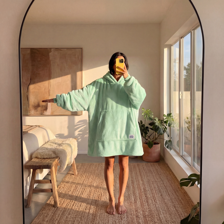 Hellgrüner HappyHoodie