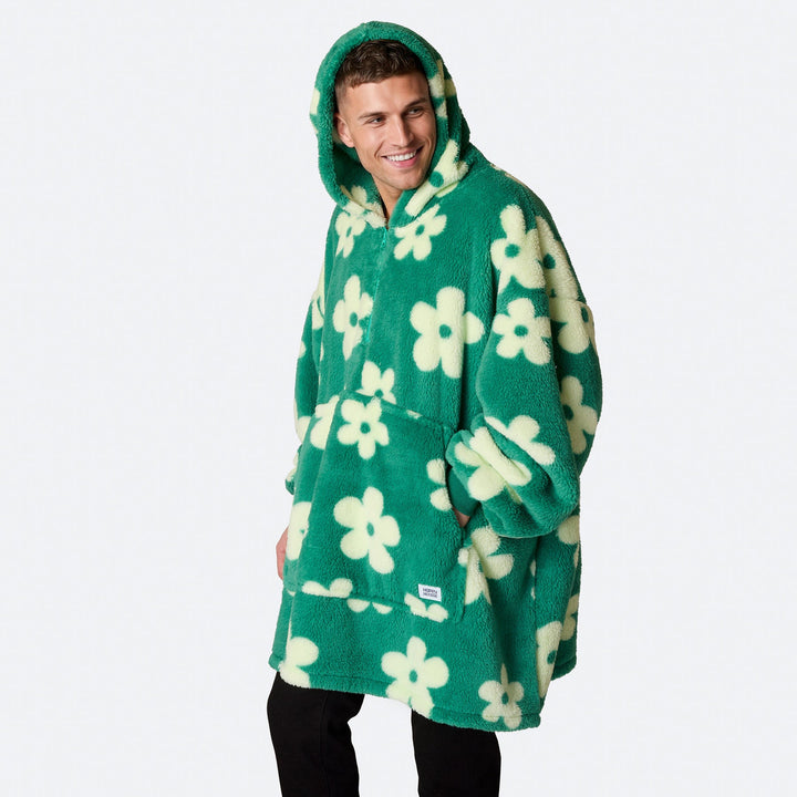 Grüner Blumen Teddy HappyHoodie