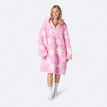 Pinker Blumen Teddy HappyHoodie