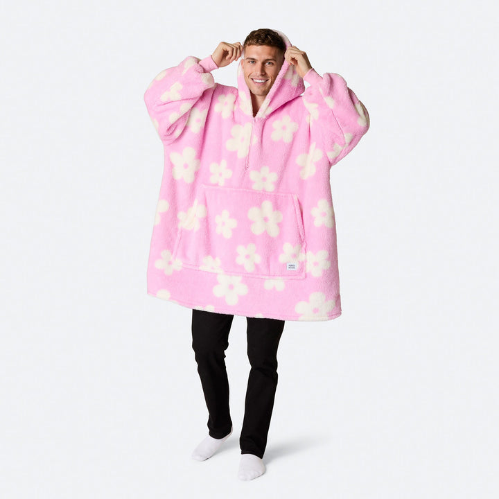 Pinker Blumen Teddy HappyHoodie