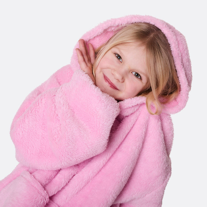 Pinker Teddy HappyHoodie Kinder