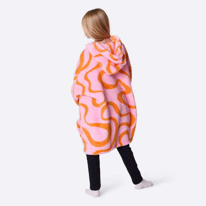 Pinke Wellen Teddy HappyHoodie Kinder