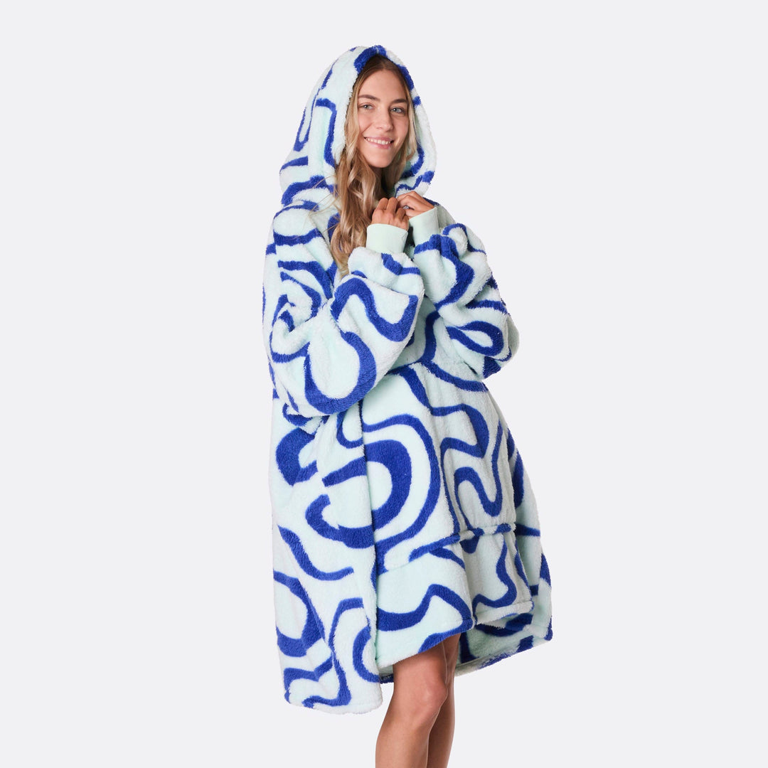 Blaue Wellen Teddy HappyHoodie