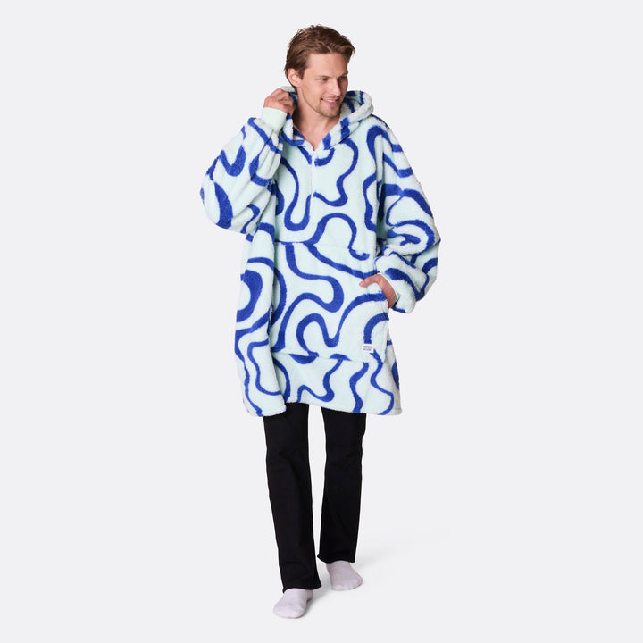 Blaue Wellen Teddy HappyHoodie